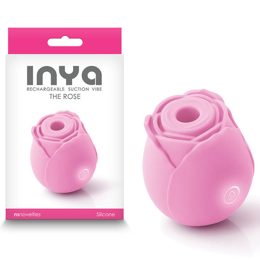 INYA The Rose Clitoral Stimulator Air Pulse Sucker Vibrator USB Sex Toy Pink