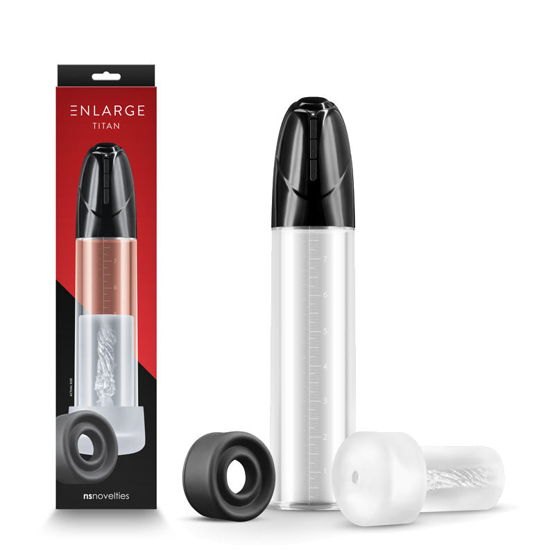 Enlarge TITAN Penis Pump AUTOMATIC Enlarger USB Male Cock Extender Sex Toy