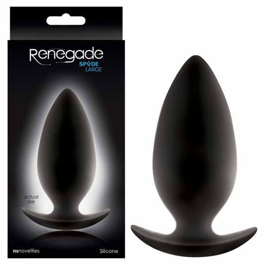 Renegade Spades Black 10.5 cm (4.15'') Large Anal Butt Plug