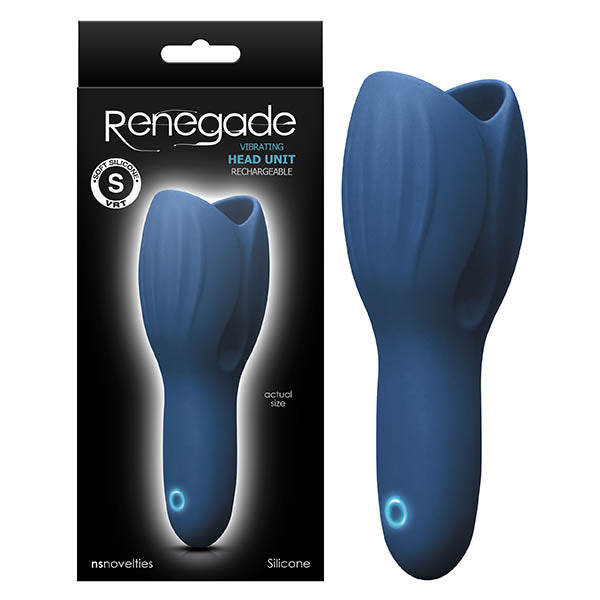 Renegade Head Unit Blue USB Rechargeable Vibrating Penis Head Stimulator