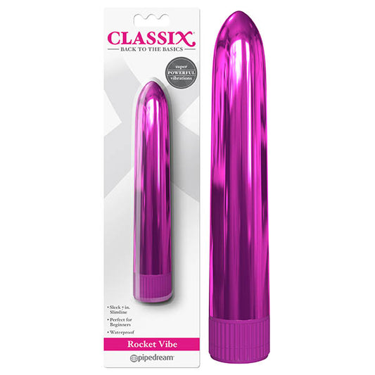 Classix Rocket 7" Vibe Pink Bullet Vibrator