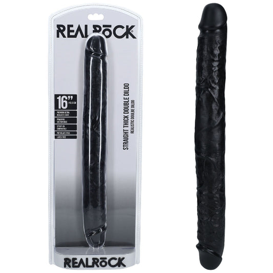 REALROCK 40cm Thick Double Dildo - Black