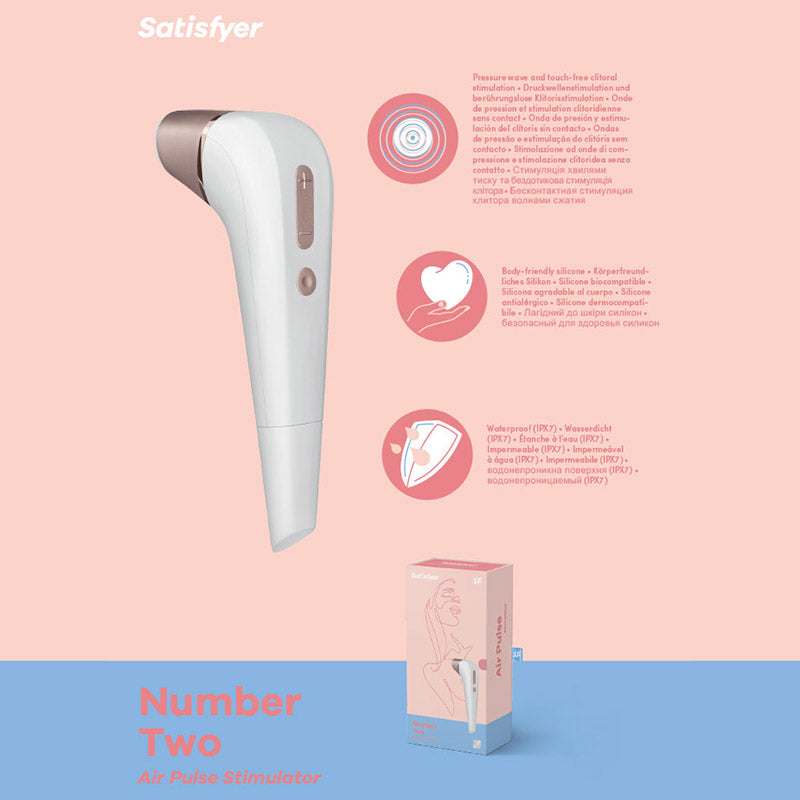Satisfyer Two 2 Air Waves Pulse Clitoral Stimulator Clit Sucker Vibrator Sex Toy