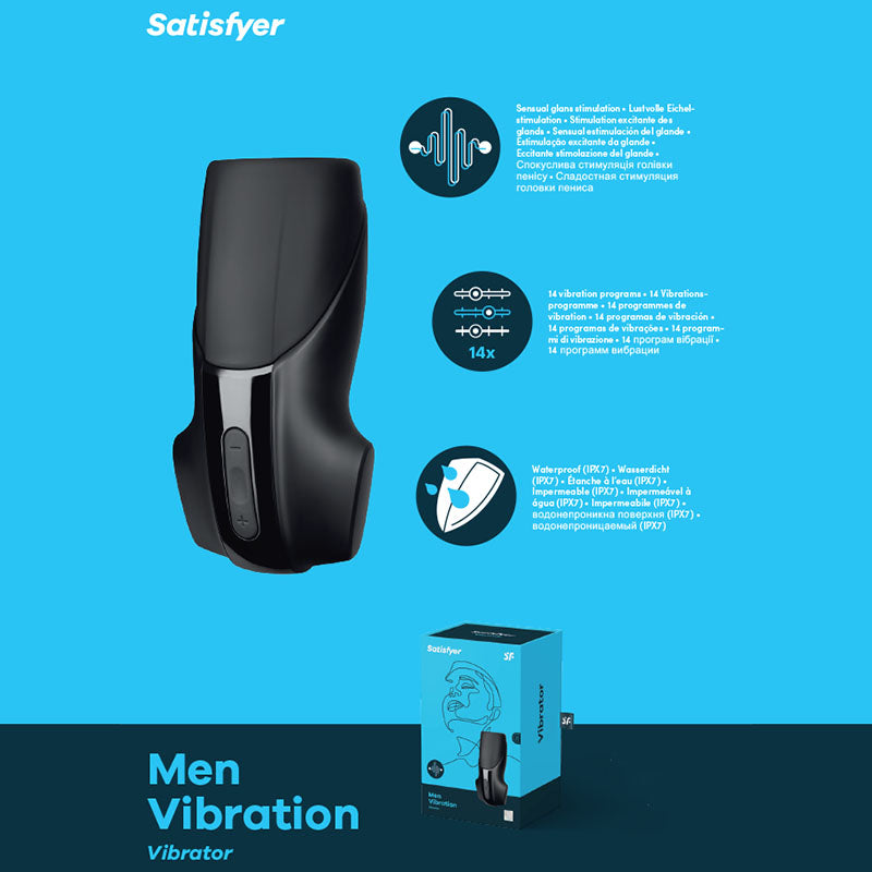 Satisfyer Men Vibration Male Masturbator Rechargeable Pocket Pussy Vibrator